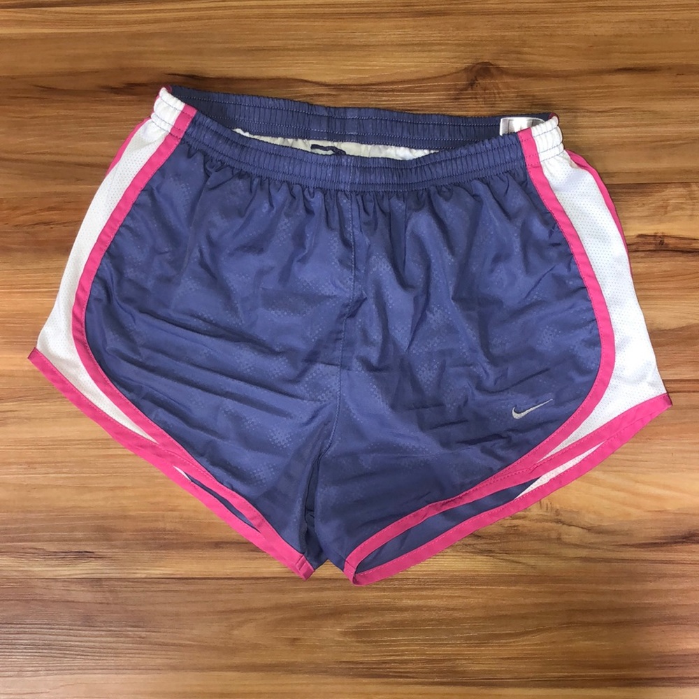 Purple Nike running shorts